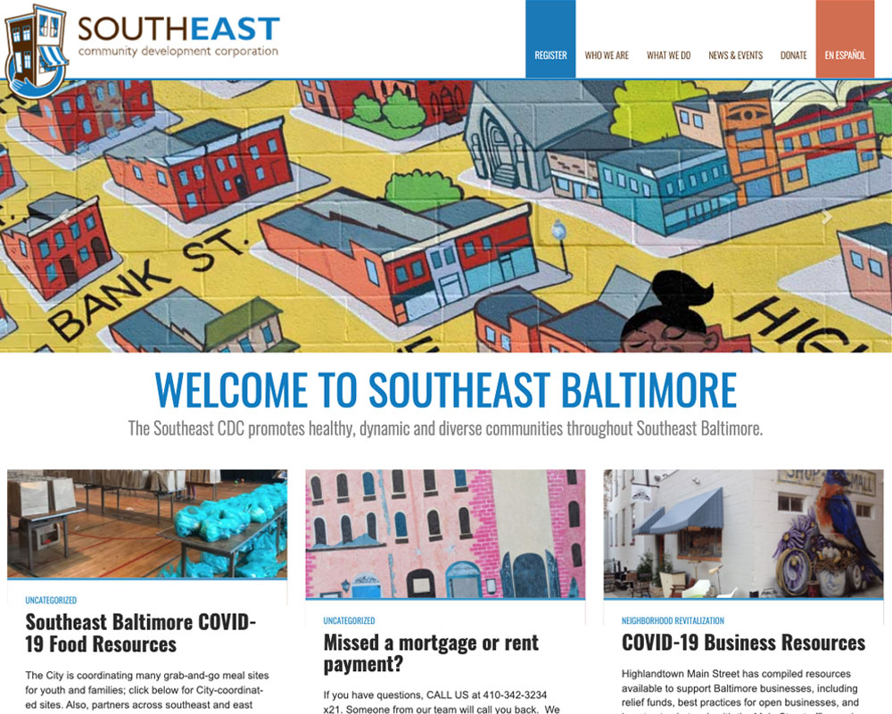 Southeast CDC website, Baltimore