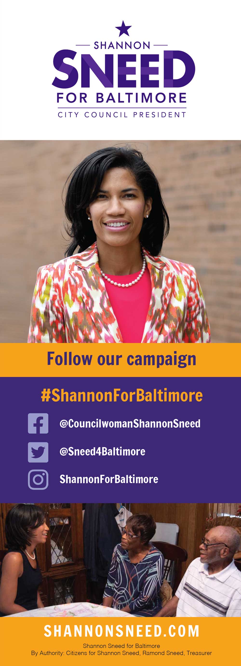 Shannon Sneed for Baltimore City Council campaign literature